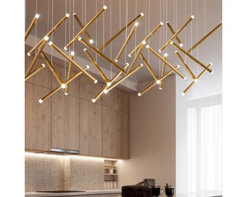 Подвесная люстра Dutti D0068 LED Chandelier Modern 14 black ImperiumLoft