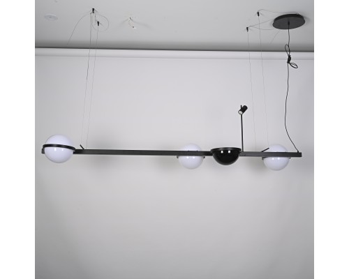 Реечный подвесной светильник PALMA Wall lamp 3 шара + 1 вазон горизонтальная ImperiumLoft