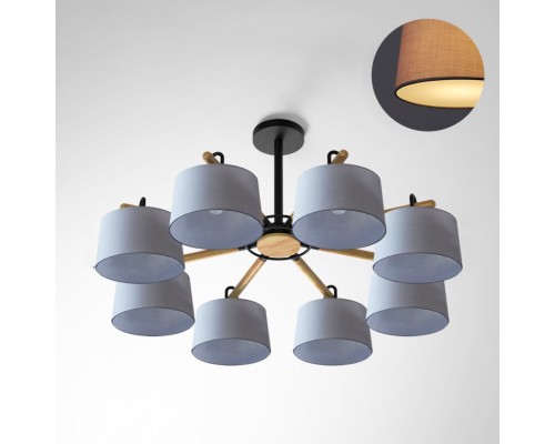 Потолочная люстра EVEN 8 Gray