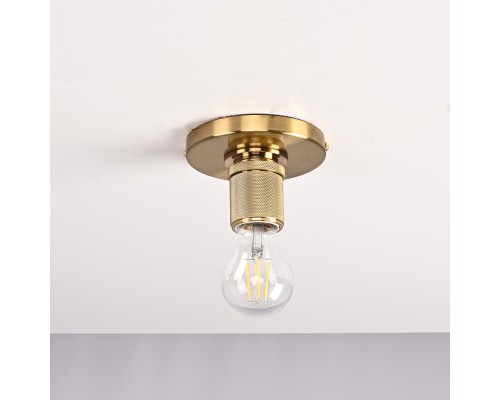 Потолочный светильник RH Utilitaire Socket Flushmount Brass ImperiumLoft