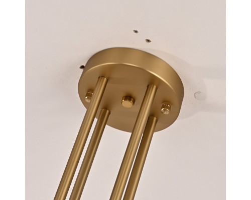 Люстра на штанге CANELLE Round Chandelier 8 Modern Brass