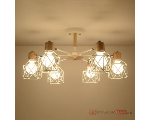 Потолочная люстра CORF B3 Black 8 lamps ImperiumLoft