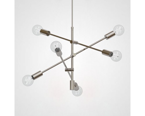 Люстра на штанге Mobile Chandelier - Large 6 хром ImperiumLoft