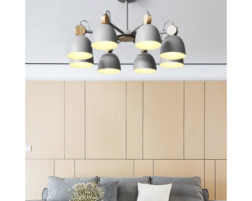 Люстра на штанге ROLLA 6 Gray