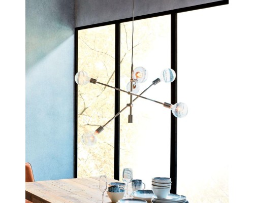 Люстра на штанге Mobile Chandelier - Large 6 хром ImperiumLoft