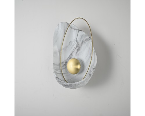 Настенный светильник CLAM Белый мрамор ImperiumLoft
