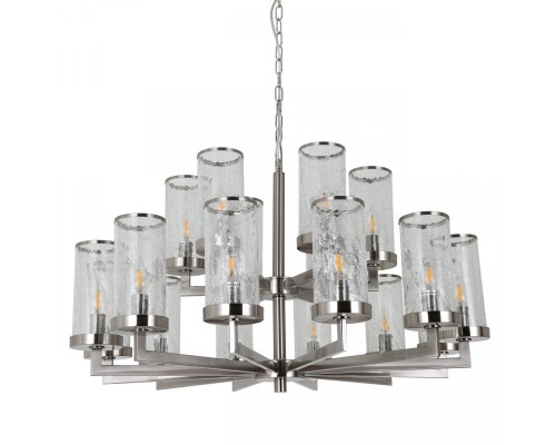 Подвесная люстра LIAISON TWO-TIER Chandelier 18 Silver ImperiumLoft