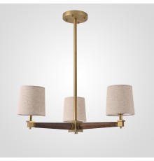 Люстра на штанге Jorgenson D70 Beige/Dark wood ImperiumLoft