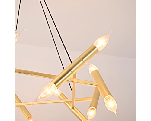 Подвесная люстра JONATHAN BROWNING Le Pentagone Chandelier 20 Light ImperiumLoft
