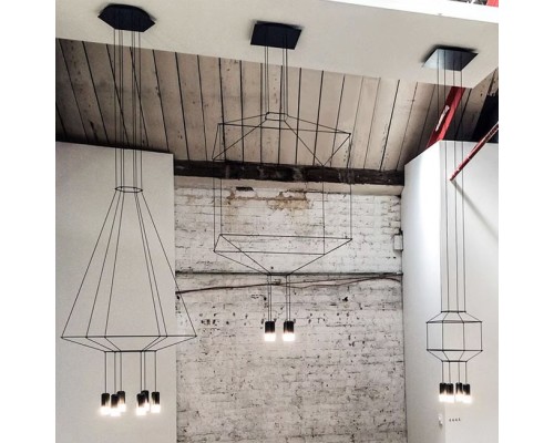 Подвесной светильник Via Wireflow polyhedral 0307 Pendan Light