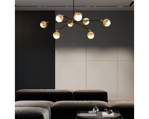 Люстра на штанге KENDALL L10 Black Gold ImperiumLoft