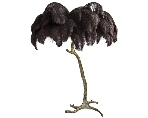 Торшер страусиные перья Feather Lamp A MODERN GRAND TOUR черный ImperiumLoft