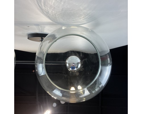 Бра RH Utilitaire Globe Shade Double Sconce Black