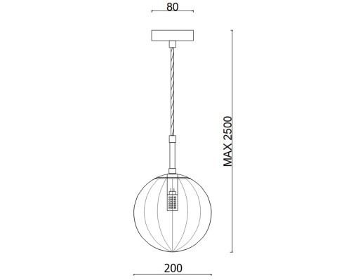 Подвесной светильник ASKA D200 purple ImperiumLoft
