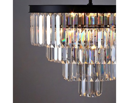 Подвесная люстра RH 1920s Odeon Clear Glass Fringe Chandelier D80
