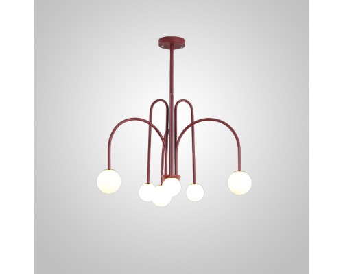 Люстра на штанге DAY L6 D75 Red ImperiumLoft