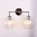 Бра RH Utilitaire Globe Shade Double Sconce Silver