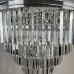 Подвесная люстра RH 1920s Odeon Clear Glass Fringe Chandelier D80 chrome
