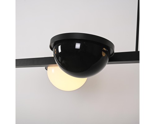 Реечный подвесной светильник PALMA Wall lamp 3 шара + 1 вазон горизонтальная ImperiumLoft