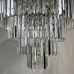 Подвесная люстра RH 1920s Odeon Clear Glass Fringe Chandelier D80 chrome