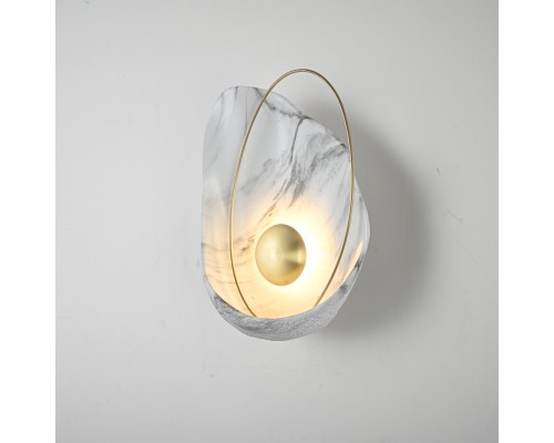 Настенный светильник CLAM Белый мрамор ImperiumLoft