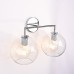 Бра RH Utilitaire Globe Shade Double Sconce Silver