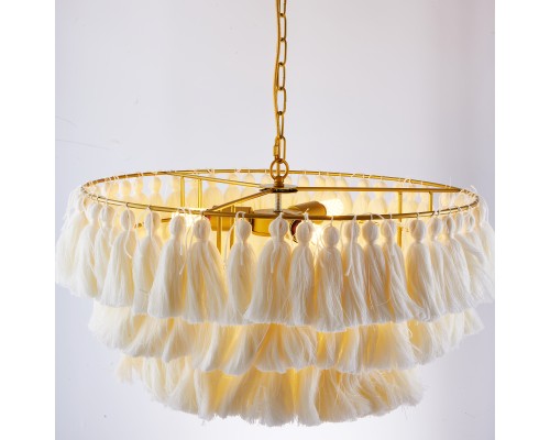 Подвесная люстра TASSEL Бежевый ImperiumLoft