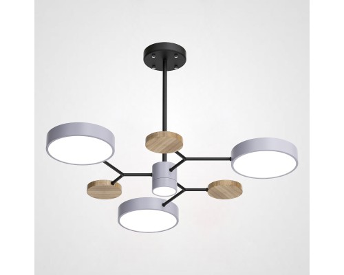 Люстра на штанге MEADE 4 lamps Grey ImperiumLoft