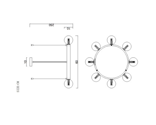 Подвесная люстра DESTINY CH D60 ImperiumLoft