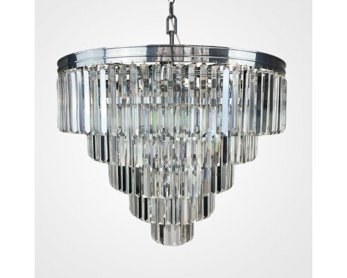 Подвесная люстра RH 1920s Odeon Clear Glass Fringe Chandelier D80 chrome