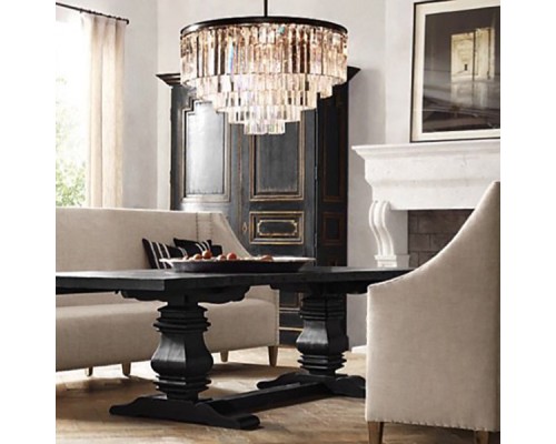 Подвесная люстра RH 1920s Odeon Clear Glass Fringe Chandelier D80