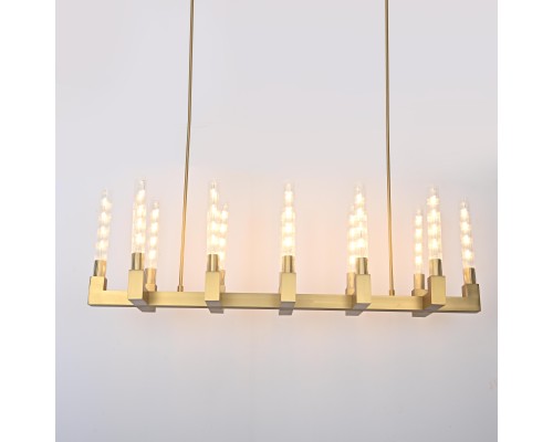 Люстра на штанге CANELLE Linear Chandelier 12 Modern Brass