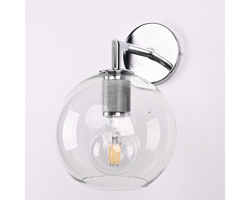 Бра RH Utilitaire Globe Shade Single Sconce Silver