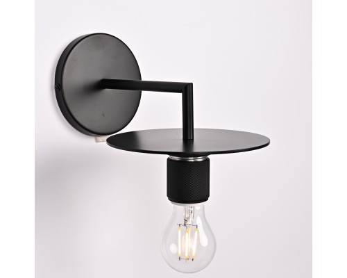 Бра RH Utilitaire Knurled Disk Shade Sconce Black
