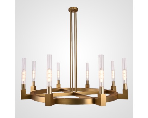 Люстра на штанге CANELLE Round Chandelier 8 Modern Brass