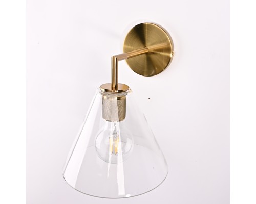 Бра RH Utilitaire Funnel Shade Single Sconce Brass