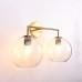 Бра RH Utilitaire Globe Shade Double Sconce Brass