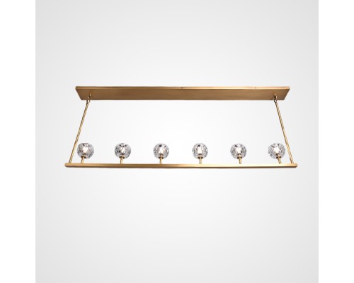 Люстра RH Boule De Cristal Linear Chandelier 6 Bronze