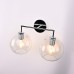 Бра RH Utilitaire Globe Shade Double Sconce Silver
