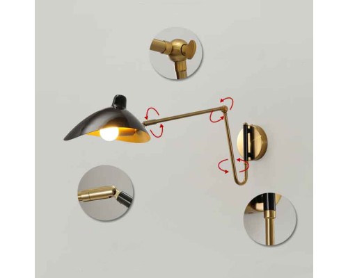 Настенный светильник HILDBORG L83 Black Matt ImperiumLoft