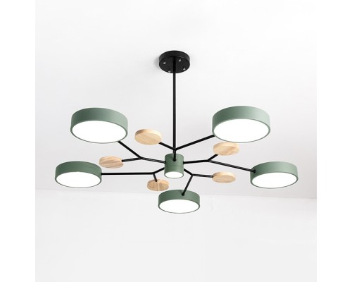 Люстра на штанге MEADE 6 lamps Green ImperiumLoft