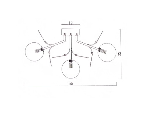Потолочная люстра Light of MATISSE C D55 ImperiumLoft