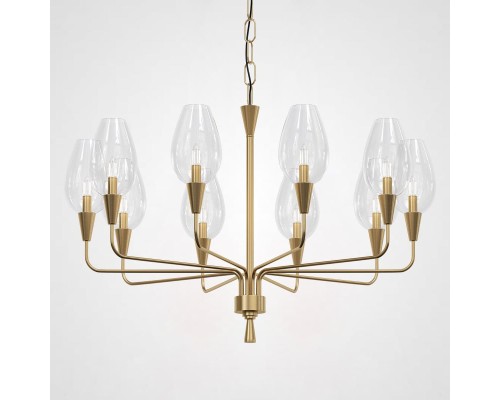 Подвесная дизайнерская люстра Viola 10 Прозрачный