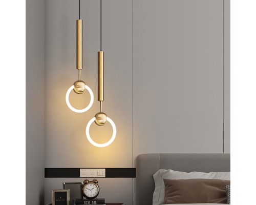 Подвесной светильник FINNUR RING D20 Brass