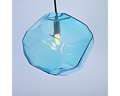 Подвесной светильник Color Ice Cube Pendant JEVIO 1 Голубой ImperiumLoft
