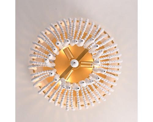 Потолочная люстра JACQUELINE CLEAR FLUSH-MOUNT brass