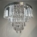 Подвесная люстра RH 1920s Odeon Clear Glass Fringe Chandelier D80 chrome
