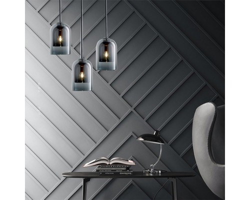 Подвесной светильник ARIA 3 lamps Disk Amber ImperiumLoft