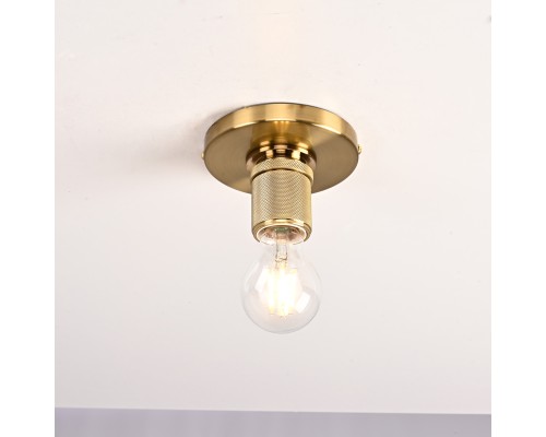 Потолочный светильник RH Utilitaire Socket Flushmount Brass ImperiumLoft
