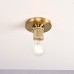 Потолочный светильник RH Utilitaire Socket Flushmount Brass ImperiumLoft